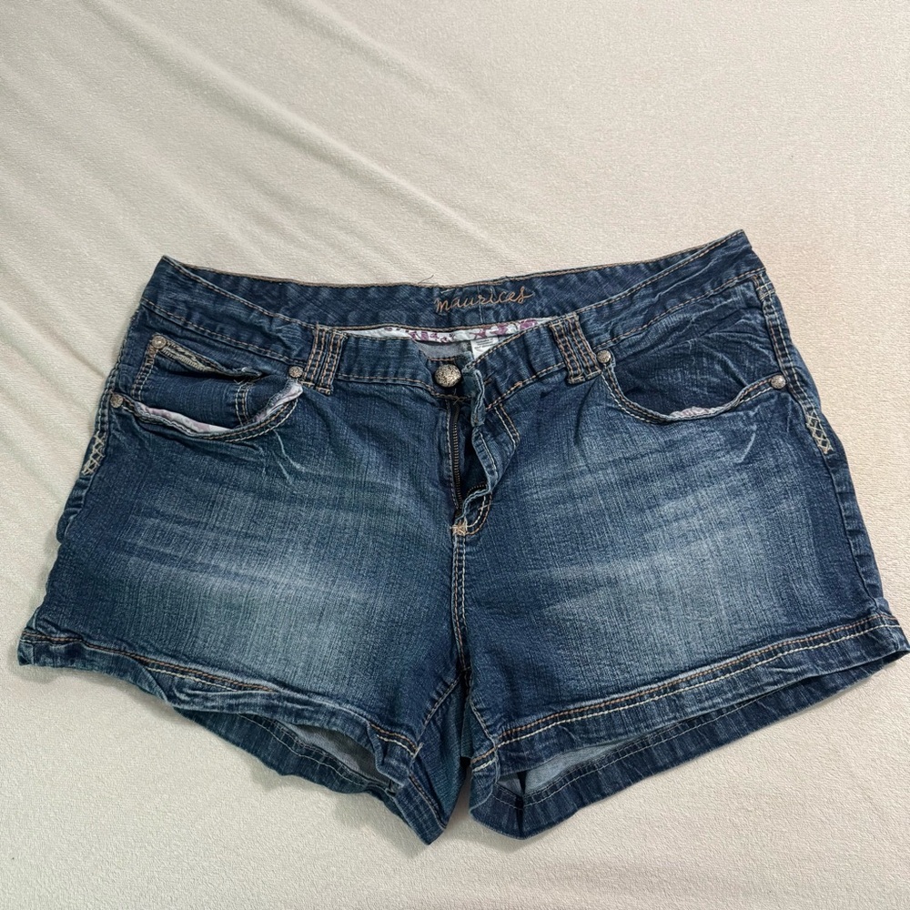 Maurices Blue Jean Shorts Classic Cutoff Style